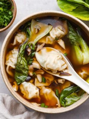  Wontonsuppe: Kann diese chinesische Köstlichkeit mit ihrer herzhaften Brühe und zarten Füllung deine Geschmacksknospen erobern?