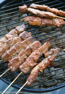  Suya: Eine würzige Gaumenfreude aus geröstetem Fleisch mit einer pikanten Erdnuss-Sauce!